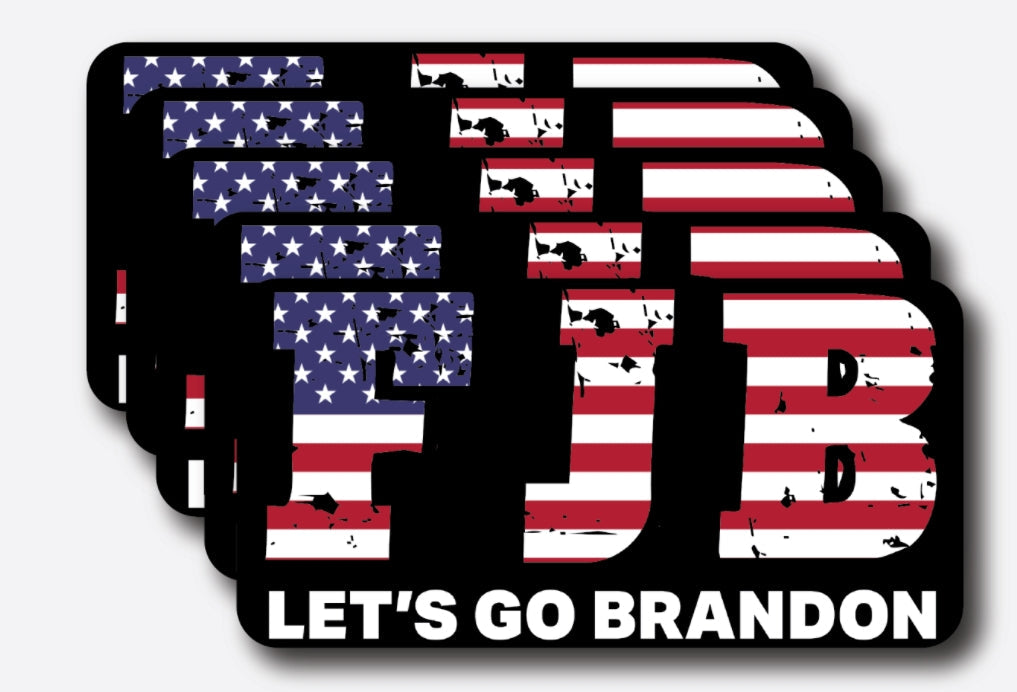 5 Pack - FJB - Let's Go Brandon Bumper Stickers Trump 2024 - HOT