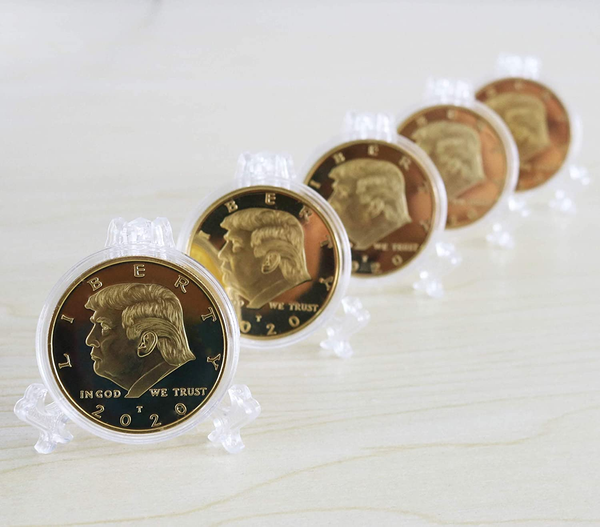 5 Pcs 2020 Donald Trump Commemorative Coin, Gold Plated President Eagle Seal Collection, Patriot Gift