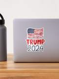 Trump 2024 American Flag Sticker