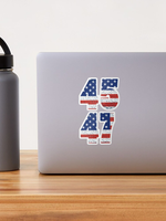 45 - 47 USA Flag Trump 2024 Merchandise Sticker