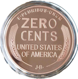 Joe Biden Zero Cents Novelty Penny Coin 40mm x 3mm MAGA