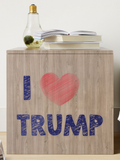 Hand Drawn I Love Trump Red Heart Sticker