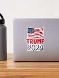 Trump 2024 American Flag Sticker