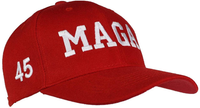 Tropic Hats Adult Embroidered MAGA 45 American Flag Trump Adjustable Ballcap