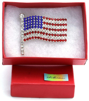 Soulbreezecollection American Flag Star USA Pin Brooch 4th of July Independence Day Jewelry