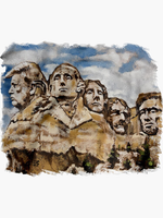 Mount Rushmore Trump Face Tshirt Sticker