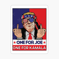 One for Joe and One for Kamala - Trump 2024 Sticker