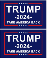 Pack of 2pcs Take America Back Flags Donald Trump Flags 2024 Re-Elect Trump 2024 w/2 Grommets Outdoor Indoor Decoration Banner 3x5 feet Banner…
