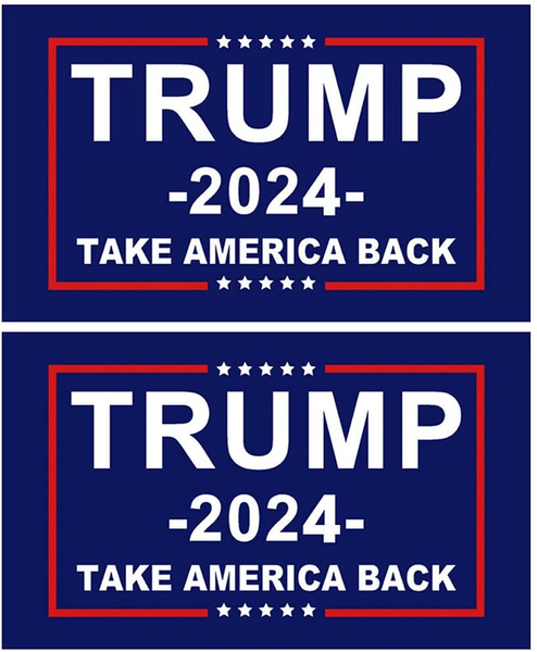 Pack of 2pcs Take America Back Flags Donald Trump Flags 2024 Re-Elect Trump 2024 w/2 Grommets Outdoor Indoor Decoration Banner 3x5 feet Banner…