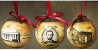 Americana Civil WAR United States President ABE Abraham Lincoln Chistmas Ball Ornament