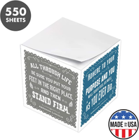 MoreWith Sticky Note Cubes - 2.75 in - Inspirational Note Cubes: Abraham Lincoln, Leave Nothing for Tomorrow - 550 Sheets/Cube - Recyclable & Eco-Friendly