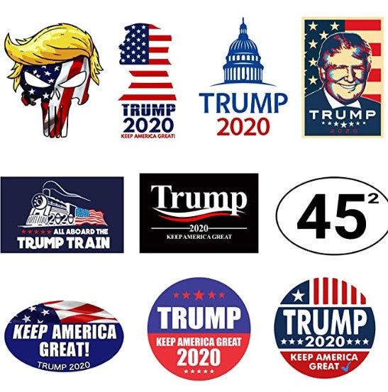 100 Pack - High-Quality Trump 2020 Bumper Stickers 3.5 Inch